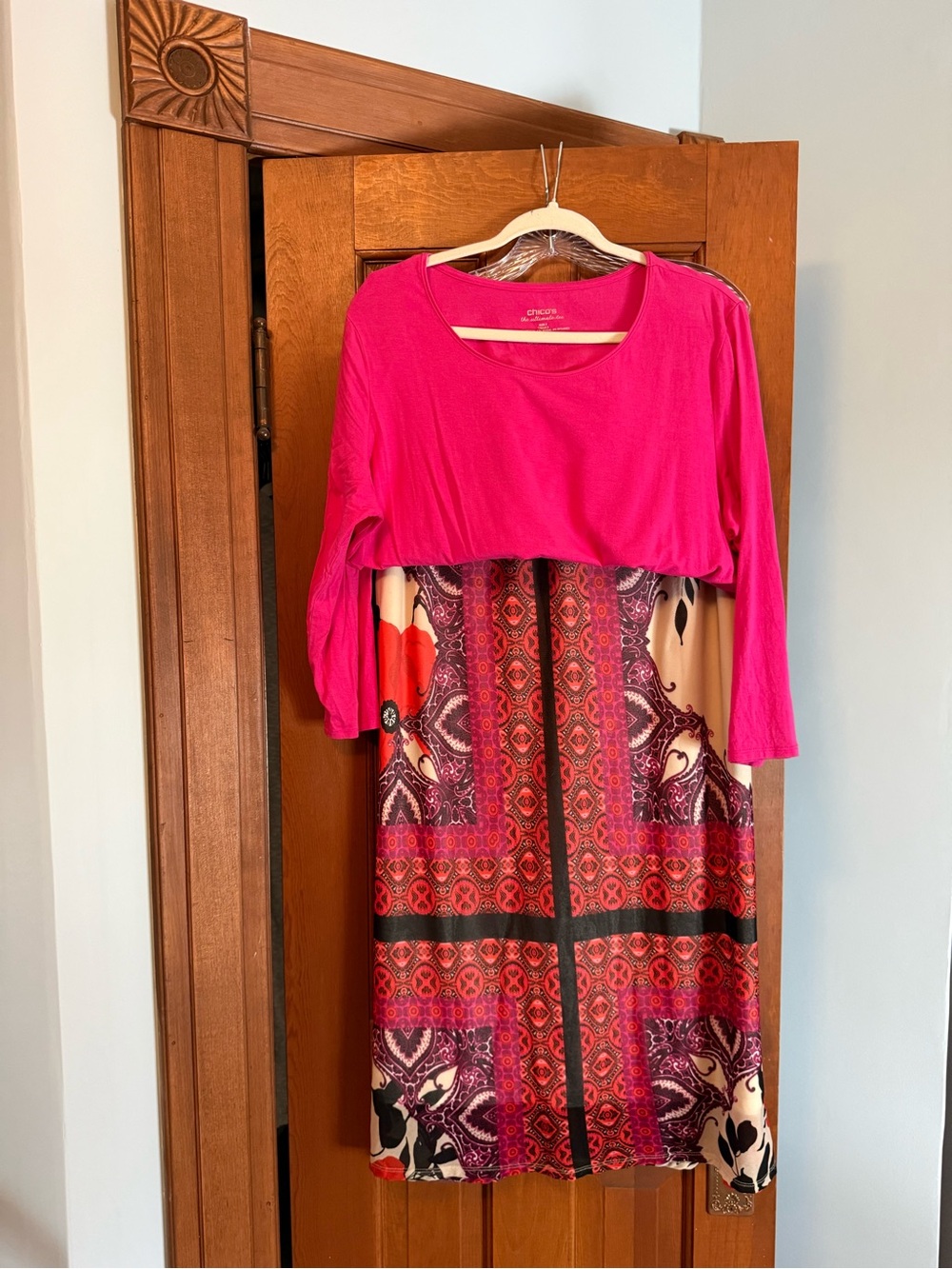 Chico’s Skirt & Matching 3/4 Sleeve Top Size 3